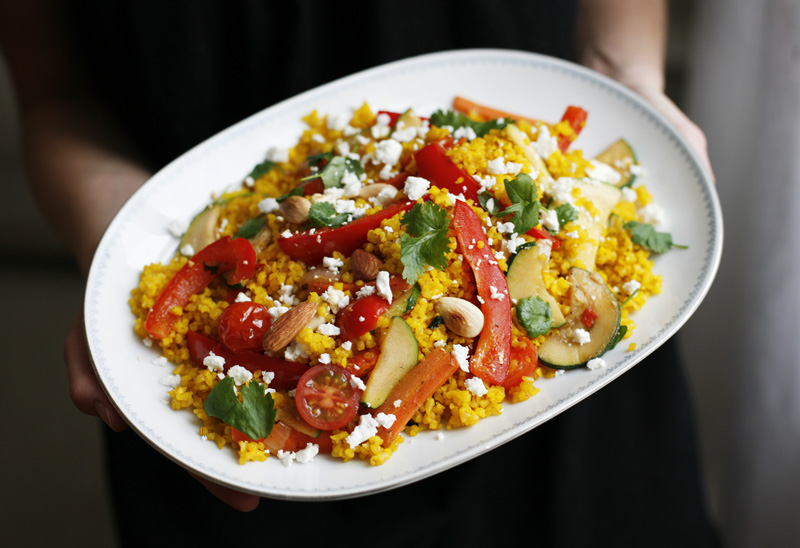 Christmas saffron bulgur